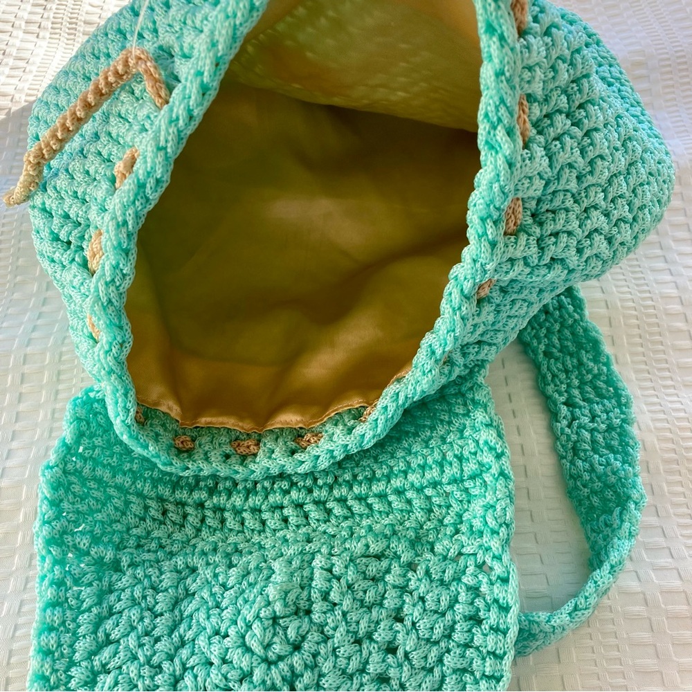 Crocheted Drawstring Backpack - image 5